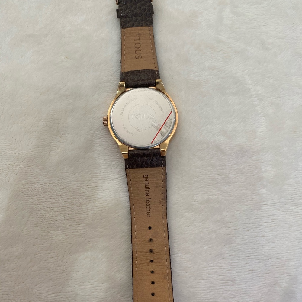 TOUS ROSE GOLD AND CROC LEATHER BELT - Picture 6 of 7